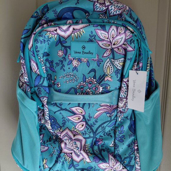 Vera Bradley NWT Teal Floral Design Backpack main image 5